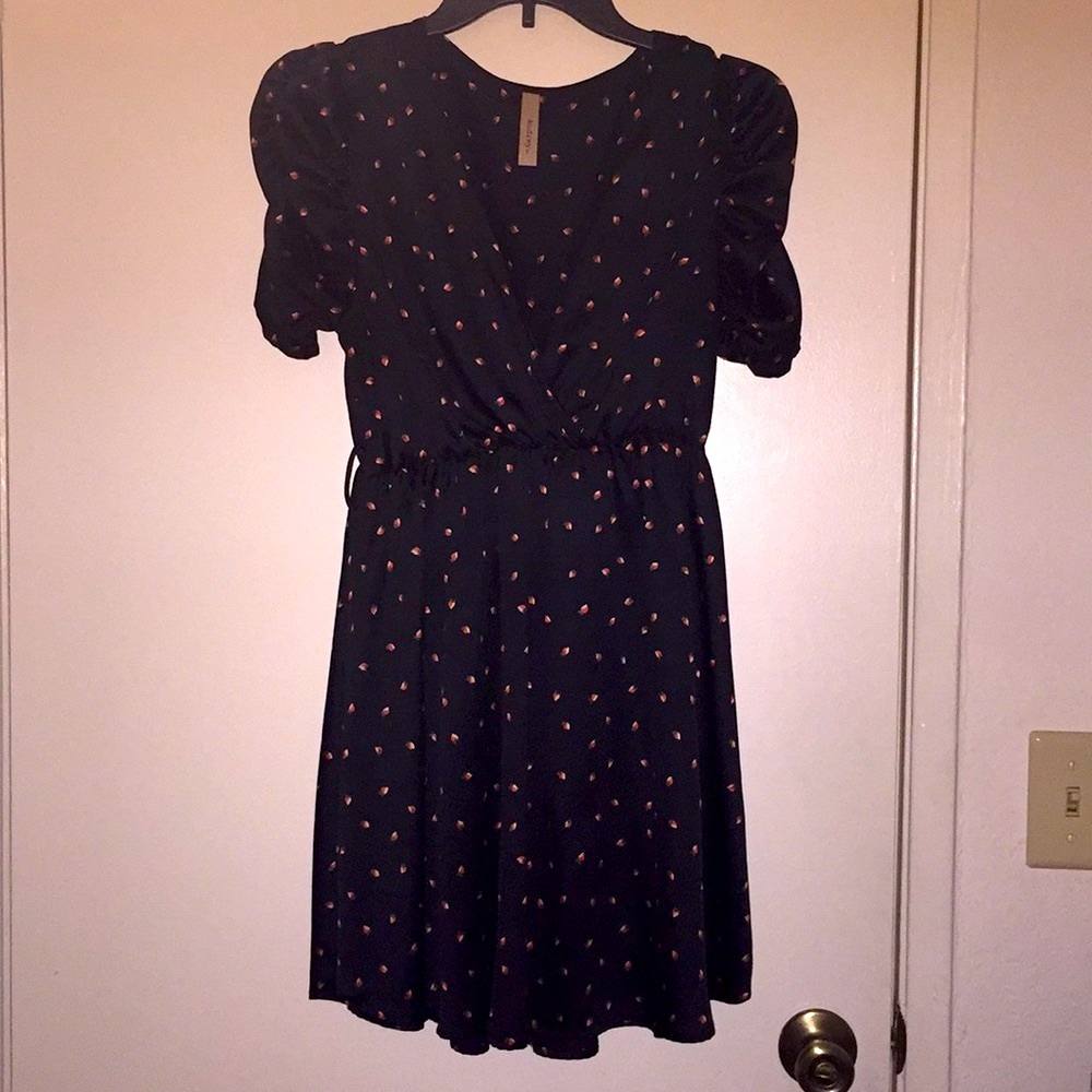 Audrey 3+1 Dark blue strawberry tunic dress
